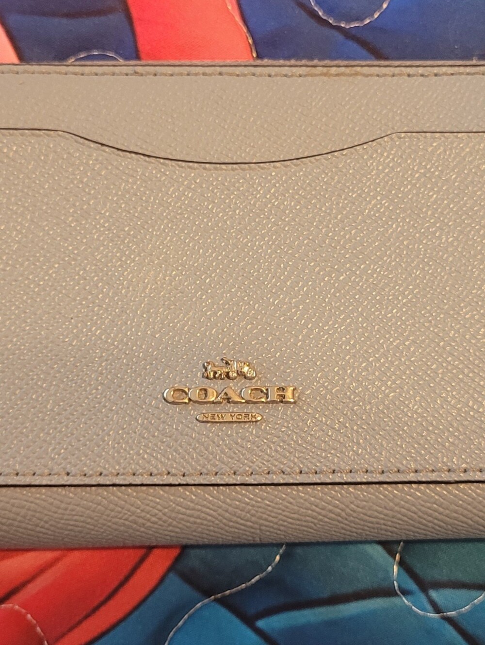 Coach Light Blue Continental Leather Wallet with Sikver Hardware